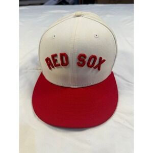 New Era Boston Red Sox 1918 World Series Fitted Hat Cream Red 59FIFTY Cap